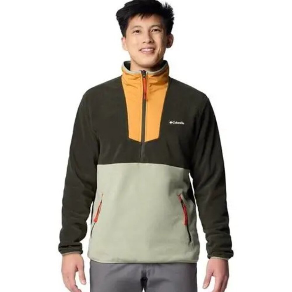 NWT Columbia Men's Sequoia Grove Half Zip Fleece- Greenscape